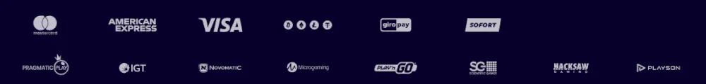Slottio accepted payment methods and top software providers